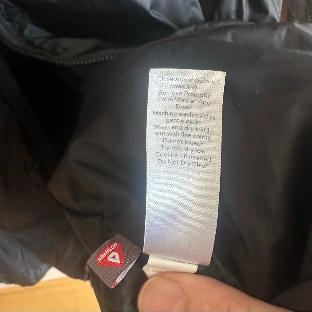 Athleta Parka Summit Primaloft Insulated Lightweight Zip Jacket Black Size Large
